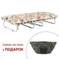 Кровать на ламелях d25 мм Бязь Цветы