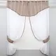 Кухонный комплект, (280х170см.) шторки с ламбрекеном и подхватами. Цвет персиковый с белым. Код 084к 52-0604