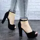 Женские босоножки Fashion Pety 1909 39 размер 25 см Черный