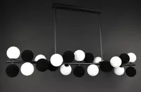 Люстра стельова на 11 лампочок 27721 Чорний 35-65х23х120 см.