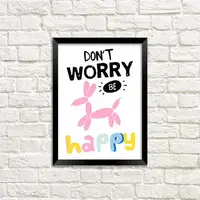 Постер в рамке Don`t worry be happy 15x21 см (MT5_21M007_BL)