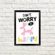 Постер в рамке Don`t worry be happy 15x21 см (MT5_21M007_BL)