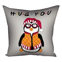 Подушка c принтом габардиновая Hug you 50x50 см (5P_DR008)