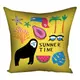 Подушка габардиновая c принтом Summer time 30x30 см 3P_EX007