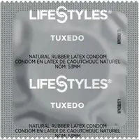 Презерватив черный 1 шт LIFESTYLES TUXEDO Black (упаковка может отличаться цветом и рисунком)