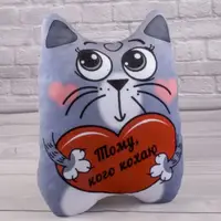 Подушка детская Копиця Кот поздравительный 00295-996 25х35 см серый