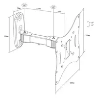 Кронштейн настінний X-Digital STEEL SA225 BlaСk