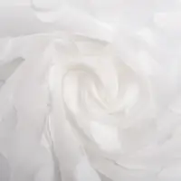 Ткань шифон жаккард Горох белый