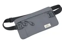 Поясная сумка на молнии с защитой от считывания (для RFID-чипов) серая