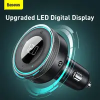 Адаптер автомобільний with Bluetooth FM BASEUS Enjoy Car Wireless MP3 Charger |BT5.0, 2USB, AUX/TF, 3.4A| (CCLH-01)