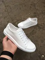 Мужские кеды кожаные весенне-осенние белые Emirro 22-507 (44)