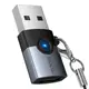 Переходник HOCO Victory USB male to Type-C female adapter UA46B  |USB3.0, 60W, LED|