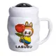 Чашка фарфоровая с крышкой Labubu 400 (мл) Белый с желтым FM-54D
