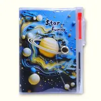 Блокнот на кнопці "Космос 3D" 7,5 * 10см,60л., Лінія + ручка (40458)