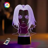 3D ночник "Сакура Харуно" (УВЕЛИЧЕННОЕ ИЗОБРАЖЕНИЕ)+ пульт ДУ + сетевой адаптер + батарейки (3ААА)  3DTOYSLAMP