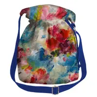 Сумка мeшок Torba Цветы рисованные красками 30x30 см (TOR_FLO035_SI)