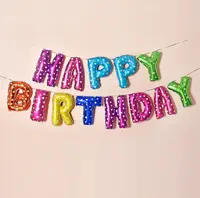 Набір надувних кульок Happy Birthday Multicolor 2 5965 13 предметів різнокольорових