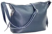 Кожаная женская сумка на плечо Borsacomoda синяя 809.020