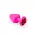 Силиконовая анальная пробка с красным кристаллом Pink Silicone Ruby, M