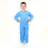 Пижама детская теплая из плюша однотонная Blue