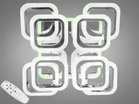 Потолочная люстра с диммером и LED подсветкой, 90W HAS8060/4+4 LED 3color dimmerдне