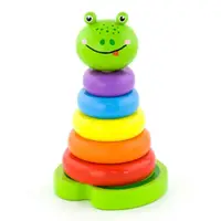 Деревянная пирамидка Viga Toys Лягушка 50258