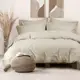 Постельное белье сатин premium Lotus Home - Dakota светло-бежевый семейный