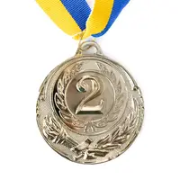 Медаль наградная 43504 Д7см 2 место Серебро