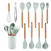 Набор кухонных принадлежностей 12 предметов силиконовый Kitchen Set Бирюзовый