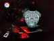 3D ночник "Мопс" УВЕЛИЧЕННОЕ ИЗОБРАЖЕНИЕ + пульт ДУ + сетевой адаптер + батарейки 3ААА  3DTOYSLAMP