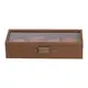 Шкатулка для часов 31×12×7,5 см, деревянная 4 отсека коричневая HP-5-13