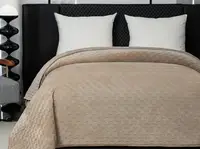 Плед-покривало Dushka Home Велюр 21323 200х220 см бежевий