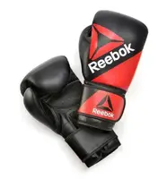 Боксерские перчатки Reebok Combat Leather Training Glove красный черный Чел 14 унций
