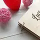 Деревянный подарочный альбом на свадьбу с индивидуальной гравировкой