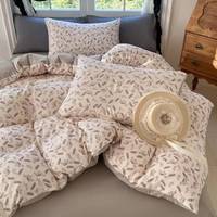 Постільна білизна євро з простирадлом на гумці з мусліну Colorful Home 19933 200х230 см