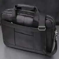Деловой портфель для мужчин из натуральной кожи Vintage 23039 Черный