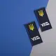 Набор шевронов 2 шт на липучке погон УЗ Укрзалізниця вышитый патч нашивка украинской железной дороги