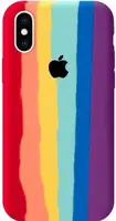 Силиконовый чехол для iPhone XS / X - Rainbow (Радуга), Разноцветный