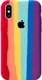 Силиконовый чехол для iPhone XS / X - Rainbow (Радуга), Разноцветный