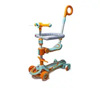 Самокат "Smart" 5 в 1. С подсветкой, с музыкой, с бортиком. Orange (49336349)