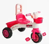 Детский трехколесный велосипед Guclu 28 сиденье со спинкой корзина. Multicolor (162377)