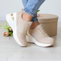 Сникеры женские Fashion Nega 3192 36 размер 23,5 см Бежевый