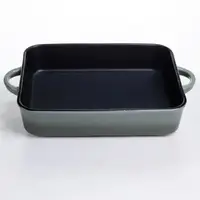 Форма для выпечки фарфоровая с ручками 29.5х23.5х6.5 см Оливковый KS-624