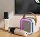 Детский набор Караоке Два беспроводных микрофона + Колонка · RGB подсветка · Bluetooth
