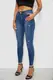 Джинсы женские однотонные Skinny, цвет синий, 244RS5712