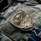 Шеврон на липучке Боевой водитель 7х9 см пиксель вишитий патч нашивка