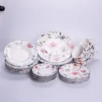 Столовий сервіз з порцеляни Fleur на 6 осіб 30 предметів HP-HK-5