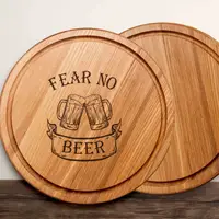Доска для нарезки "Fear no beer", 25 см, английский