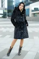 Шуба из экомеха CR-60101-BLK