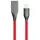 Кабель PowerPlant USB - Lightning, 2м, силикон, красный